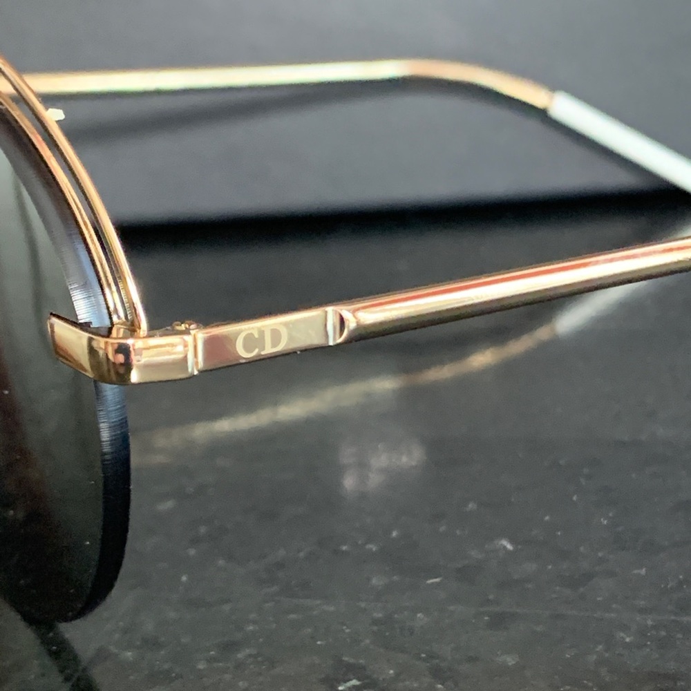 DIOR UNISEX Aviators ➡️NEW!! $695! Gold Aviators UNISEX Sunglasses AUTHENTIC! - Picture 2 of 14